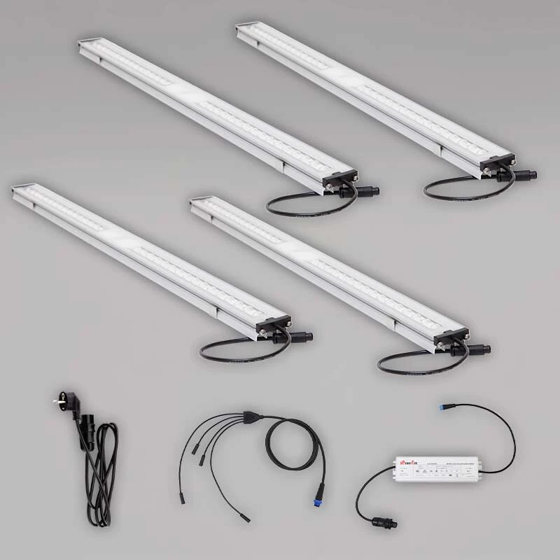 SANlight FLEX II LED Lampen Set mit Netzteil und Kabel FLEX II-15, 4 Stück