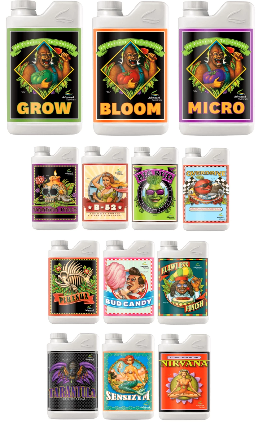 Advanced Nutrients Düngerset, pH Perfect Grow, Bloom und Micro Professional Grower Level