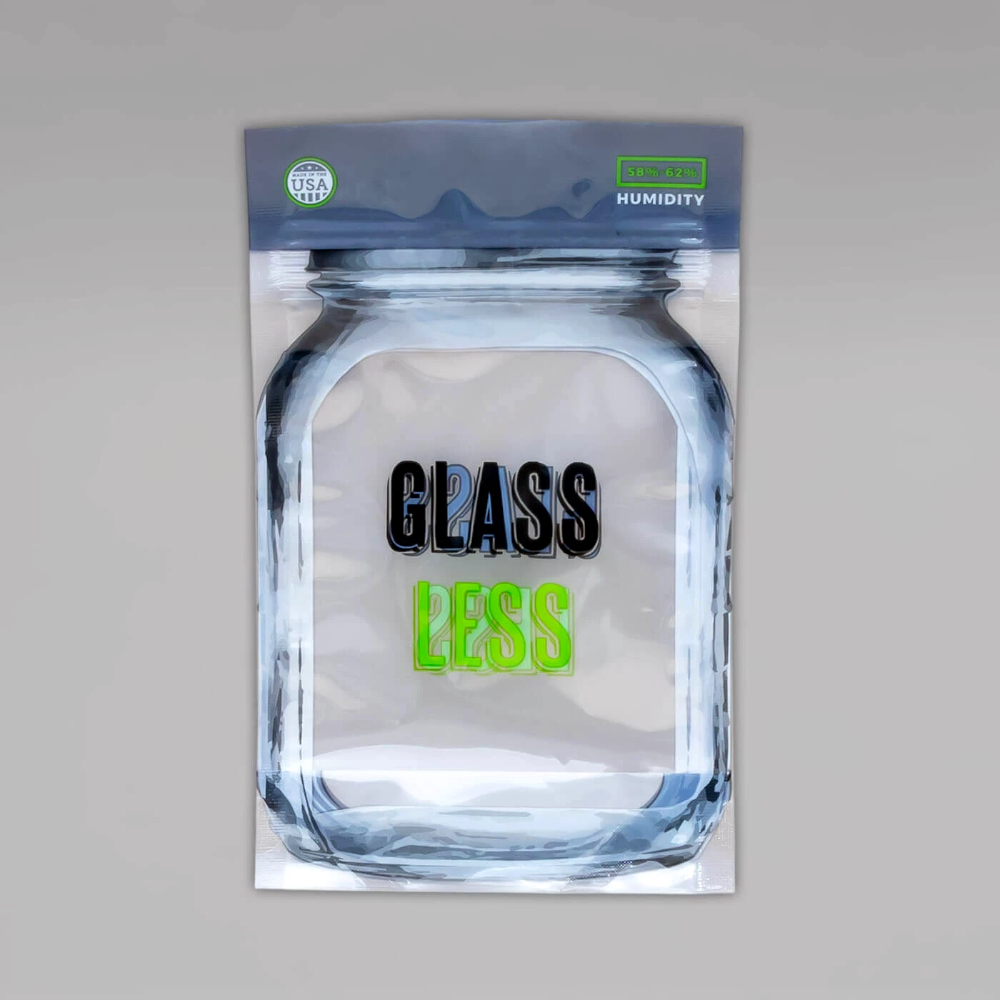 Grove Bags, Terploc, Glassless Pouch, mit fünffach Reißverschluss, 15g