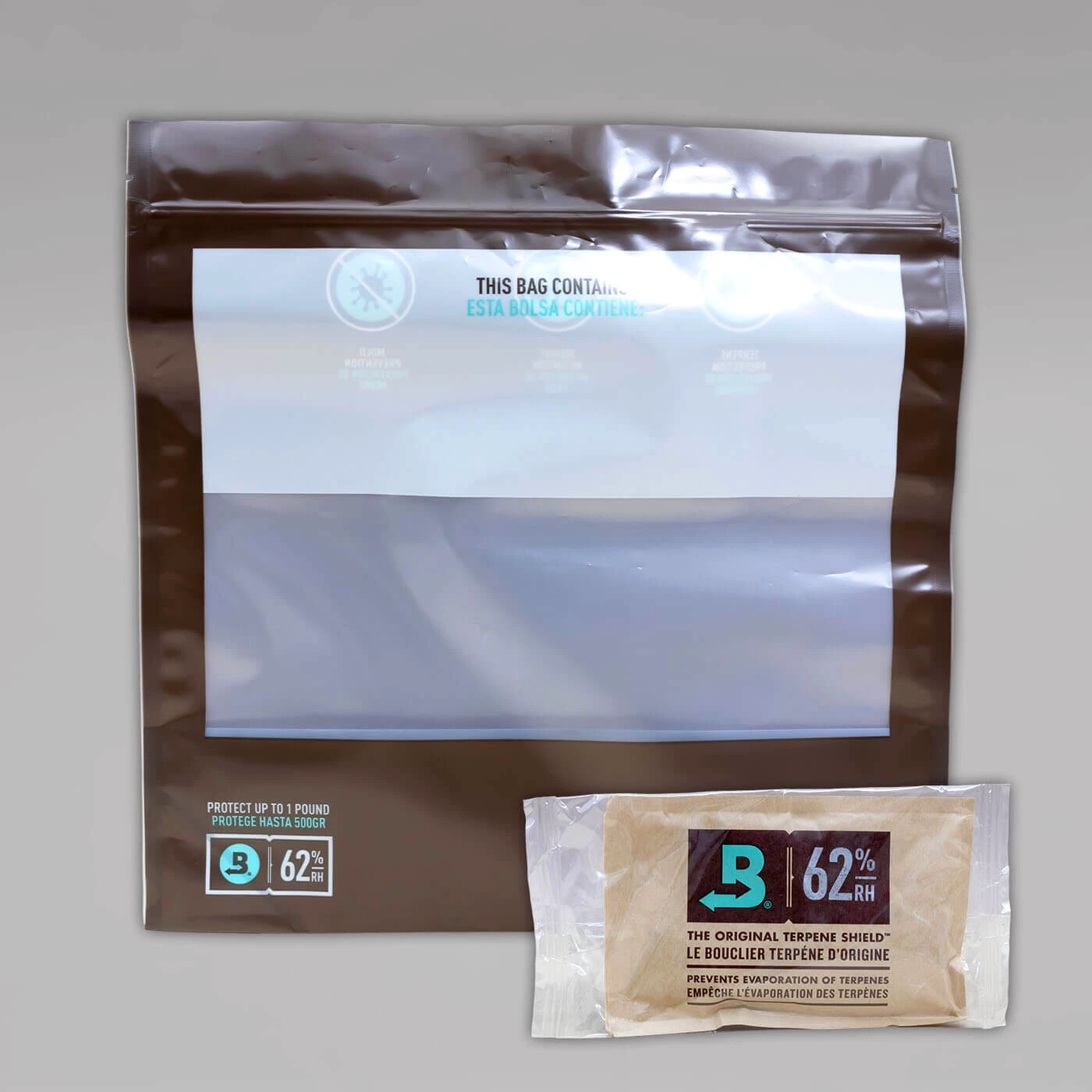 Boveda Fresh Bag, Aufbewahrungsbeutel mit Hygro-Pack für bis zu 500g