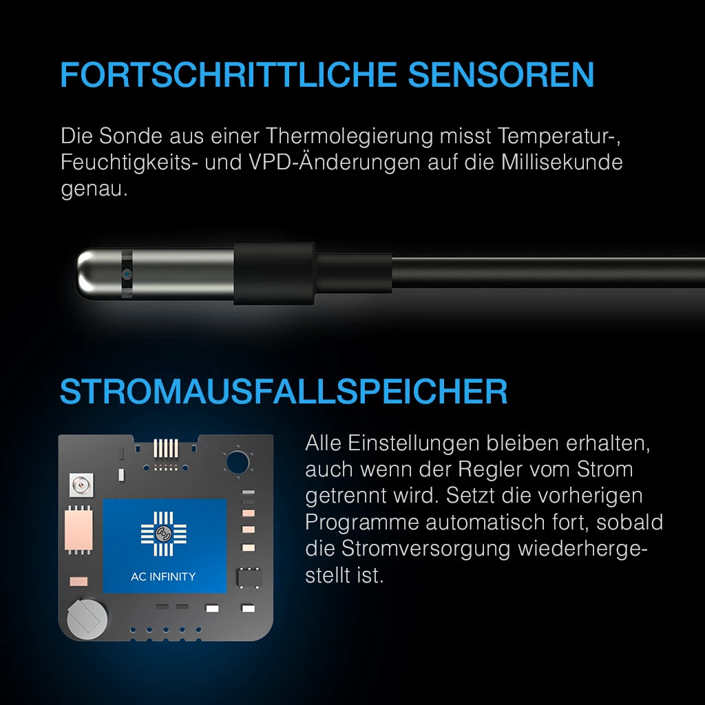 AC Infinity Controller 69 PRO, für 4 Geräte, Bluetooth + Wi-Fi